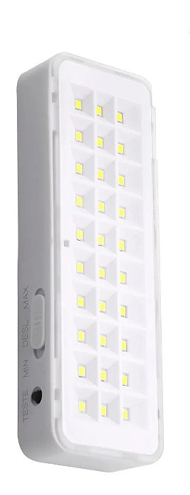 Luminária Lâmpada De Emergência Recarregável 30 Leds Bivolt