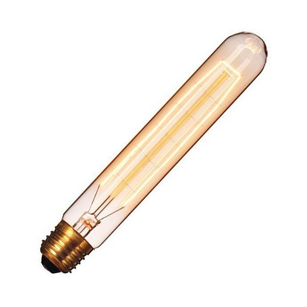 Lâmpada LED 6W Tubular T30 Vintage Carbon Filamento | Branco Quente 2200k