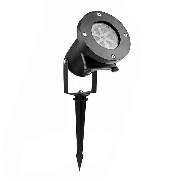 Luminária LED 5W Espeto de Jardim Laser Efeito Neve IP66 Bivolt