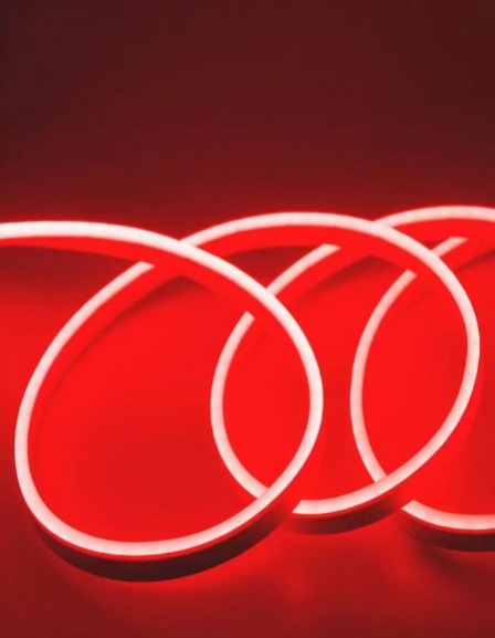Perfil LED Flexível Sobrepor 24v 120led/ m 10x10 50m Vermelho