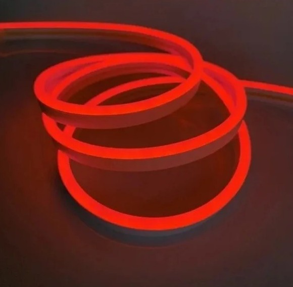 Perfil LED Flexível Sobrepor 180led / m 14x20 Rolo 25m Vermelho
