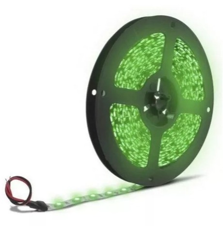 Fita LED 5050 Verde Siliconada Prova D'água 5 Metros Sem Fonte