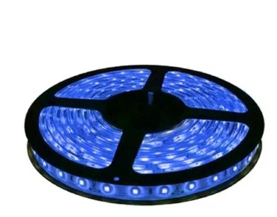 Fita LED 5050 Azul Siliconada Prova D'água 5 Metros Sem Fonte