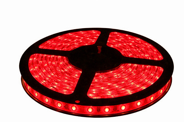 Fita LED 5 Metros 12v 5050 Vermelho Siliconada IP65 Prova D'água Sem Fonte
