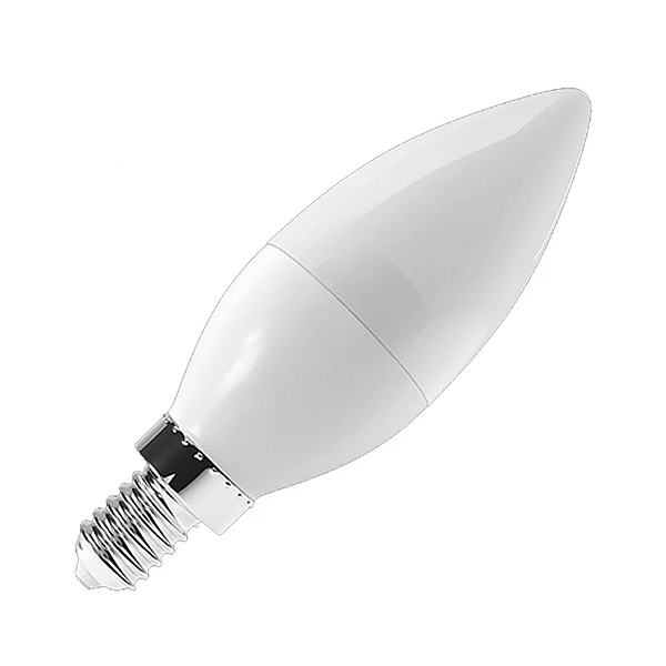 Lâmpada 4W LED Vela E14 Leitosa Branco Quente - 3000K