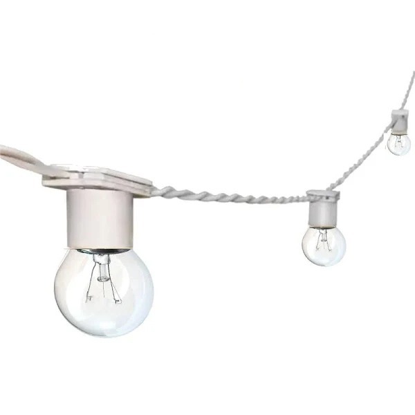 Varal de Luz LED Festão 100M Fio Branco - Sem Lâmpadas