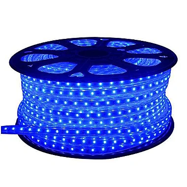 Fita Mangueira LED 100 Metros 3528 120 LEDs 110v Azul