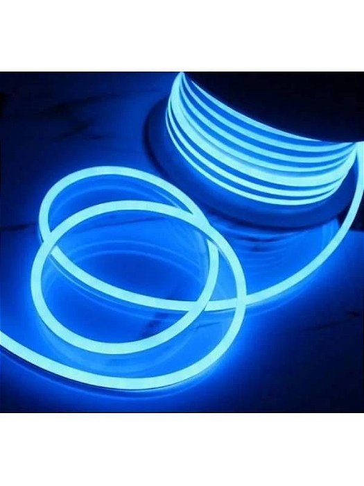 Fita LED 50 Metros 12v Mangueira Flexível Neon Azul