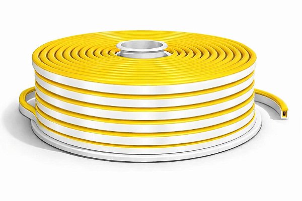 Fita LED 50 Metros 12v Mangueira Flexível Neon Amarelo