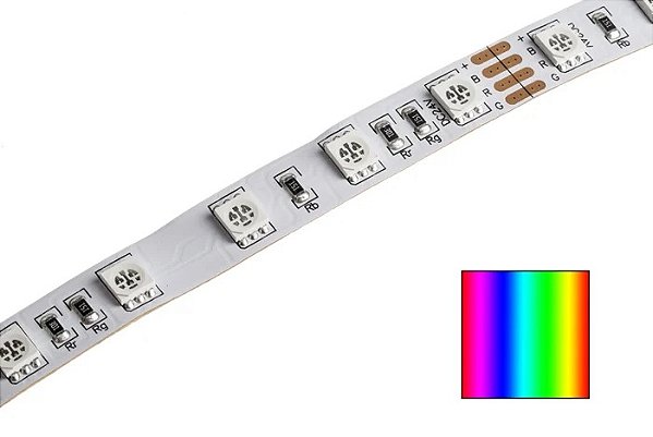 Kit 10 Barras Rígida 72LEDs SMD 5050 - RGB Colorido