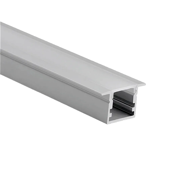 Perfil Branco Para Fita Led Embutir 2 Metros 10x10mm