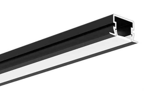 Perfil Preto Para Fita Led Embutir 2 Metros 10x10mm