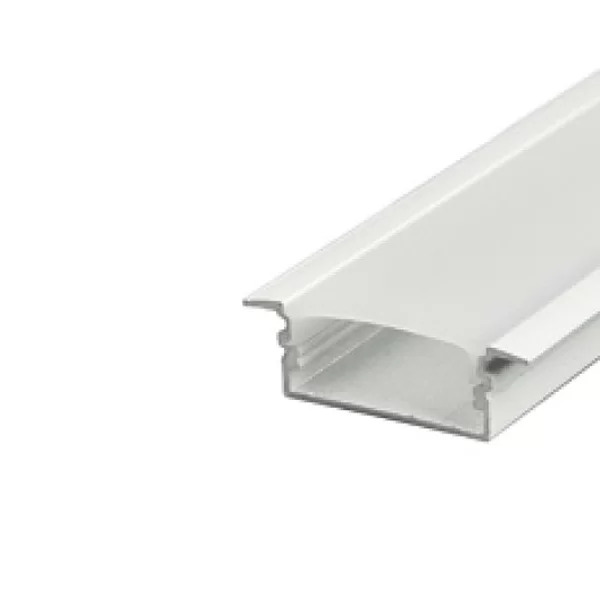 Perfil Branco Para Fita Led Embutir 2 Metros 30x10mm