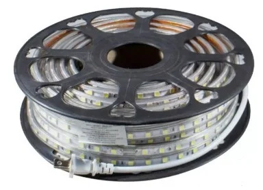 Fita LED 50 Metros Slim Com Autoadesivo 240 LEDs 220v Branco Quente 3000k