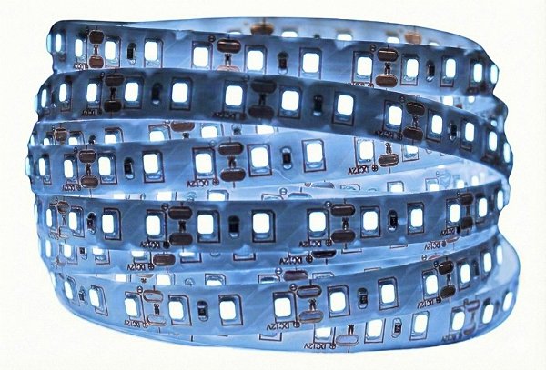 Fita LED 5 Metros 12v 3528 Branco Frio 120 Leds Sem Silicone IP20 Sem Fonte