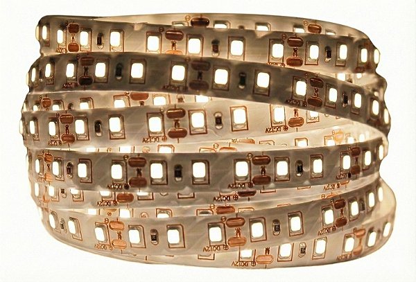 Fita LED 5 Metros 12v 3528 Branco Neutro 120 Leds Sem Silicone IP20 Sem Fonte