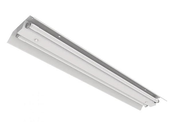Luminária Industrial Sobrepor Lateral Para Tubular T8 60cm 2x16/18/20w