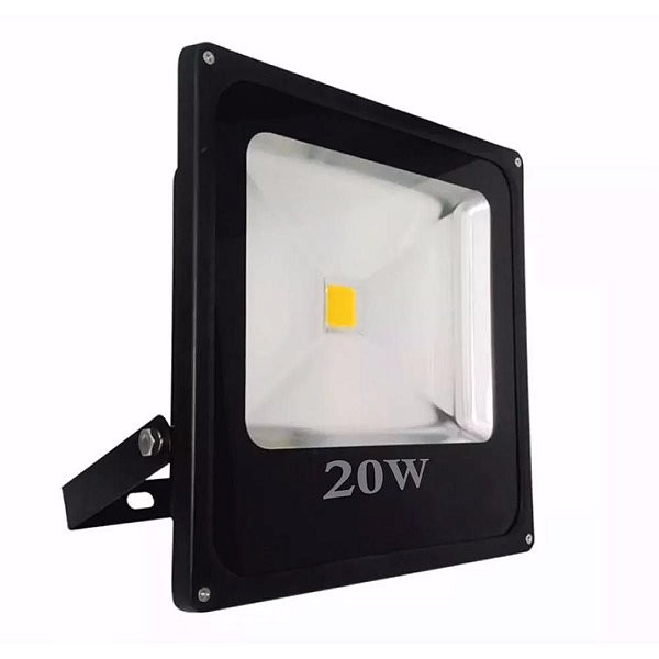 Refletor Holofote LED Cob 20W IP65/IP66 A prova D'Água Branco Quente 3000k