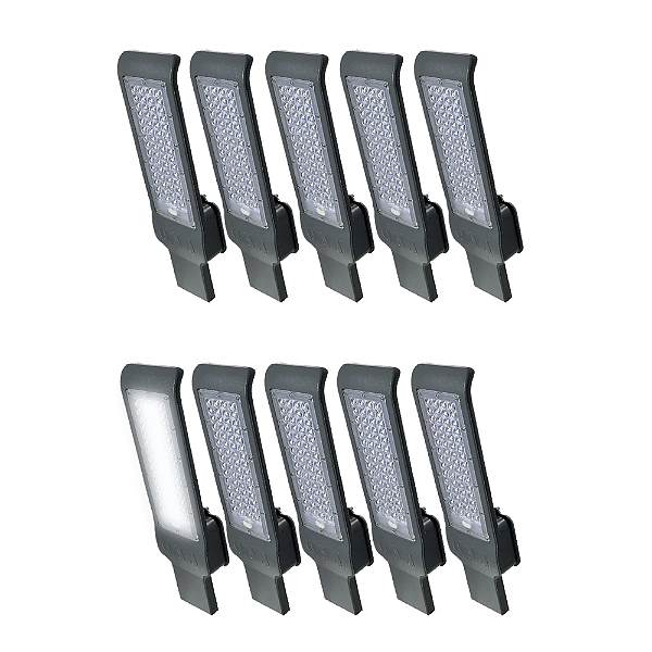 Kit 10 Luminária Publica LED 150W Para Poste de Rua SMD Branco Frio