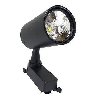 KIT 20 Spot 7W LED Preto para Trilho Eletrificado Branco Frio 6000k