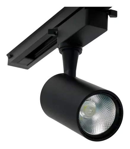 Spot 30W Super LED para Trilho COB Preto Branco Frio 6000k