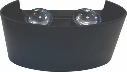 Luminária Arandela LED Meia Lua 4W A Prova D'agua IP66 4 Fachos Branco Quente 3000k Externa - Carcaça Preta