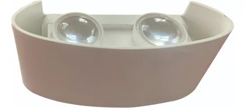 Luminária Arandela LED Meia Lua 4W A Prova D'agua IP66 4 Fachos Branco Quente 3000k Externa - Carcaça Branca