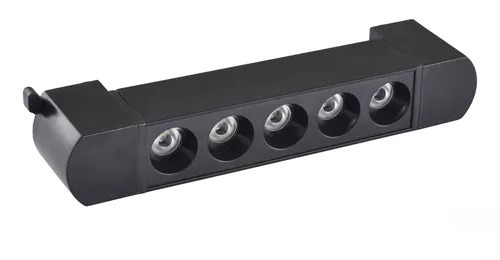 Luminária Spot Ribalta Pontual Led Para Trilho Eletrificado Barra Preto 10W Branco Quente 3000k