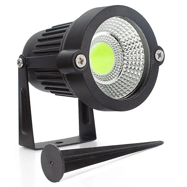 KIT 20 Luminária LED 5W Espeto De Jardim Cob Branco Frio Prova D'água