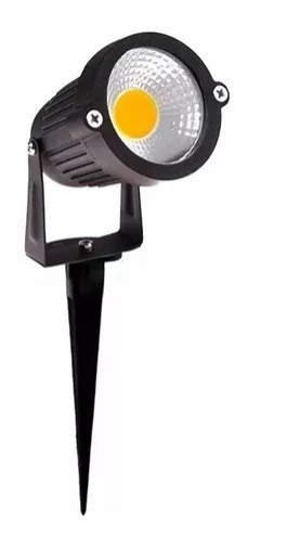 KIT 10 Luminária LED 5W Espeto De Jardim Cob Branco Quente Prova D'água