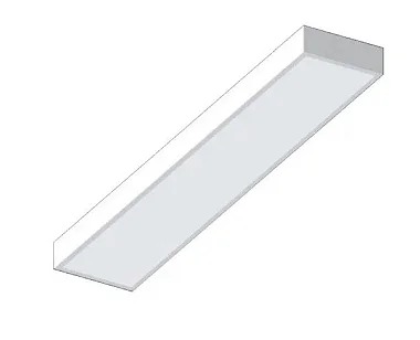 KIT10 Luminária Comercial Plafon Com Difusor Sobrepor para 2x Tubular 60cm