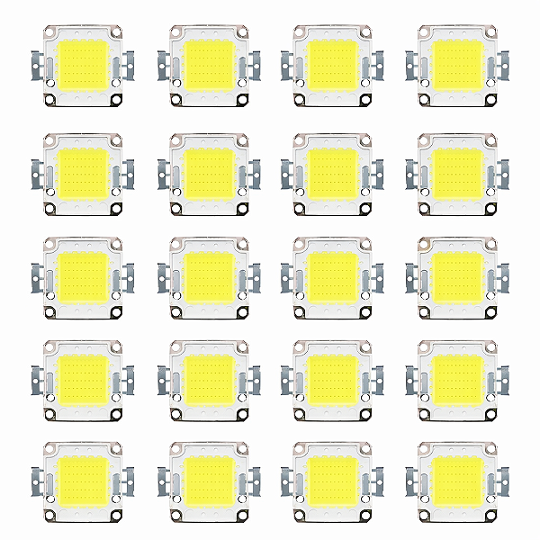 KIT 20 Chip de Reposição 50W LED para Refletor Branco Frio 6000k