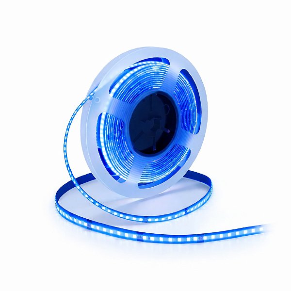 Fita LED 5 Metros 12v Cob 3528 IP20 320 Leds Azul