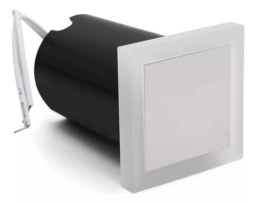 Balizador Mirror LED Quadrado 1W Embutir Para Chão Jardim e Piso IP67 A Prova D'Agua Branco Quente - 3000k