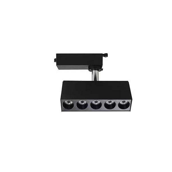 Spot Para Trilho Eletrificado Preto 10W Com LED Pontual Branco Quente 3000K