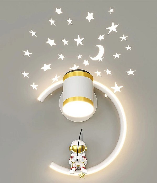 Luminária Arandela de Parede Astronauta 24cm
