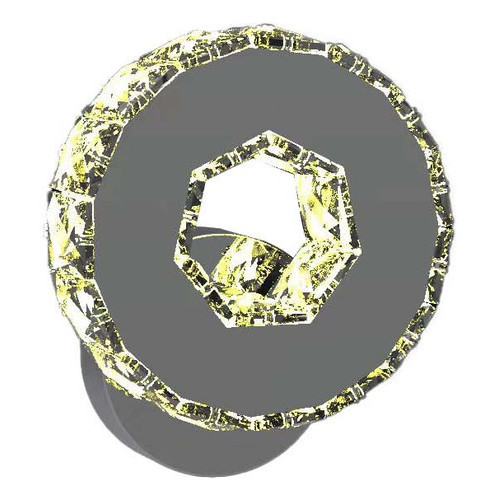Arandela LED Lustre Redondo Cristal 3 Cores