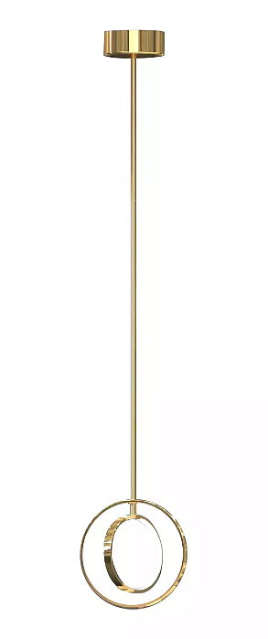 Luminária LED Teto Pendente Moderno Dourado Cristal Branco Quente 3000k