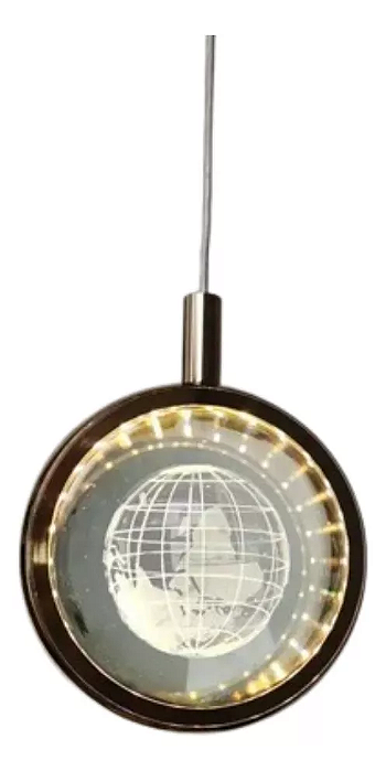 Pendente Lustre Globo Planeta Preto 3 Cores