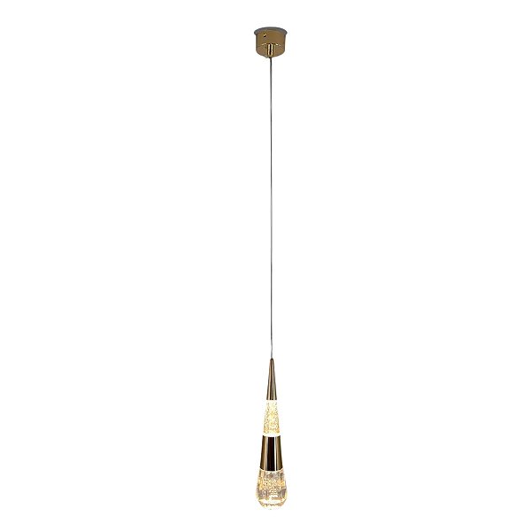 Lustre Pendente Cone Dourado 3 Cores