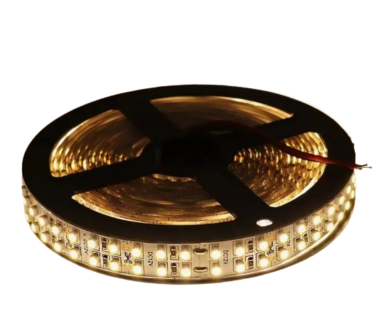 Fita LED 5 Metros Dupla 2025 12v 276 Leds Branco Quente 2700K