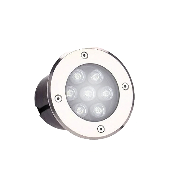 Spot Balizador LED 7W Embutir Para Chão Jardim e Piso Branco Frio IP67 A Prova D'Agua