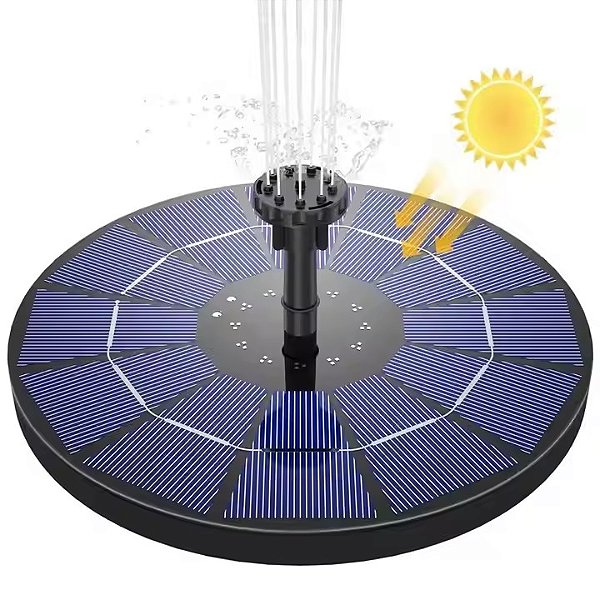 Chafariz Solar Redondo Para Lagos Piscinas Banho de Pássaros Com Variação de Bico
