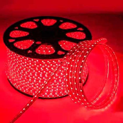 Mangueira LED 100 metros 220v Vermelho Ultra Intensidade - A prova dágua