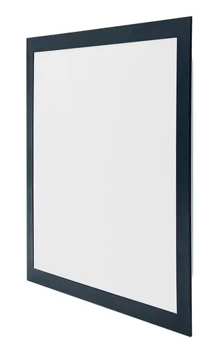 Luminária Plafon LED 36W 40x40 Quadrado Embutir Branco Frio 6000k - Borda Preta