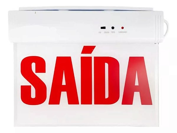 Placa Saída Emergência Luz Sinalização 1w Branco Frio 6500k