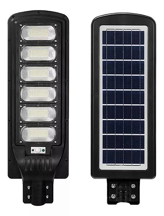 KIT5 Luminária Pública De Poste Solar 300W LED Com Sensor e Controle