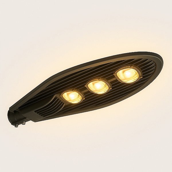 Luminária Publica Pétala LED 150W Para Poste De Rua Cob Branco Quente 3000k