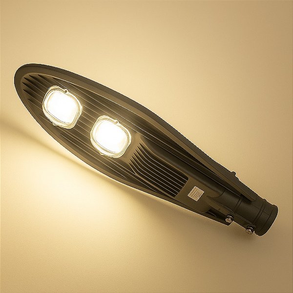 Luminária Publica Pétala LED 100W para Poste De Rua Cob Branco Neutro 4000k