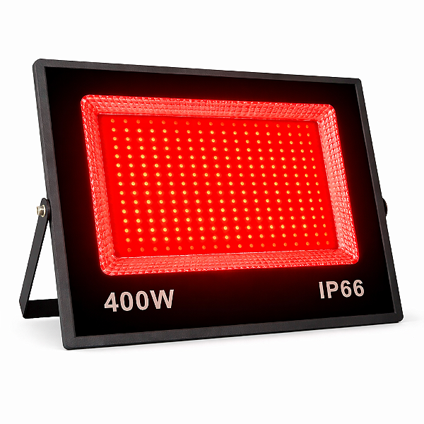 Refletor Holofote Led 400W Bivolt IP66 Prova D'água Vermelho